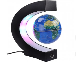 Magnetischer Schwimmender Globus mit farbigen LED-Lichtern C-Form Anti-Schwerkraft