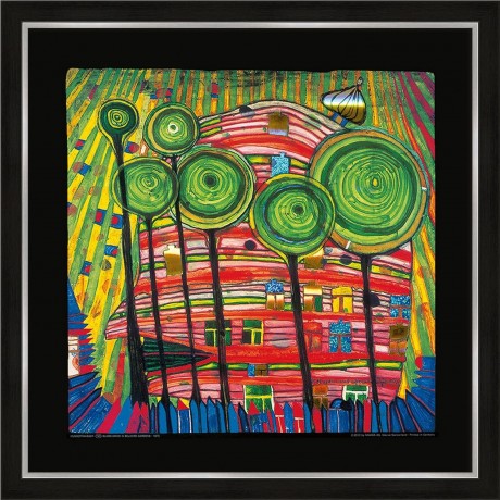 friedensreich-hundertwasser-dingsdas-wachsen-in-geliebten-garten-bild-mit-rahmen-wandbild-poster-big-0