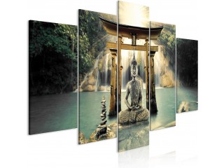 Decomonkey Bilder Buddha 5 Teilig Wandbild