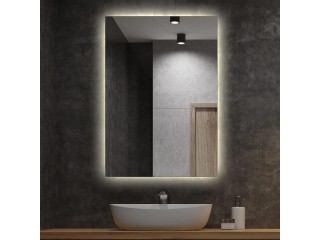 Tulup LED-Spiegel 100x70 cm Wandspiegel Groß mit Beleuchtung Warmes Licht Dekoration Badezimmerspiegel