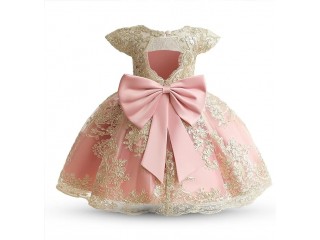 Mädchen Spitze Stickerei Blume Prinzessin Hochzeitskleid