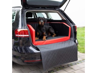 CopcoPet - Travel Bed Hundebett für Kofferraum 90x55x38cm Kunstleder - Kofferraumschutz Hund wasserabweisend & Kratzfest