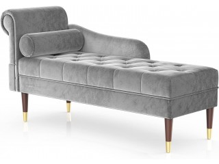 Vesgantti Velvet Chaiselongue, Indoor Lounge Sofa gepolsterte Recamiere für Wohnzimmer, Schlafzimmer und Büro